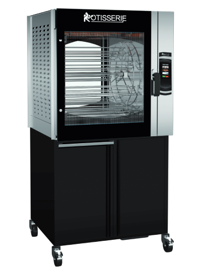 Professional rotisserie oven with basket system for commercial kitchen cooking and roasting | Rôtissoire à poulet avec système de paniers pour la cuisson et le rôtissage en cuisine professionnelle